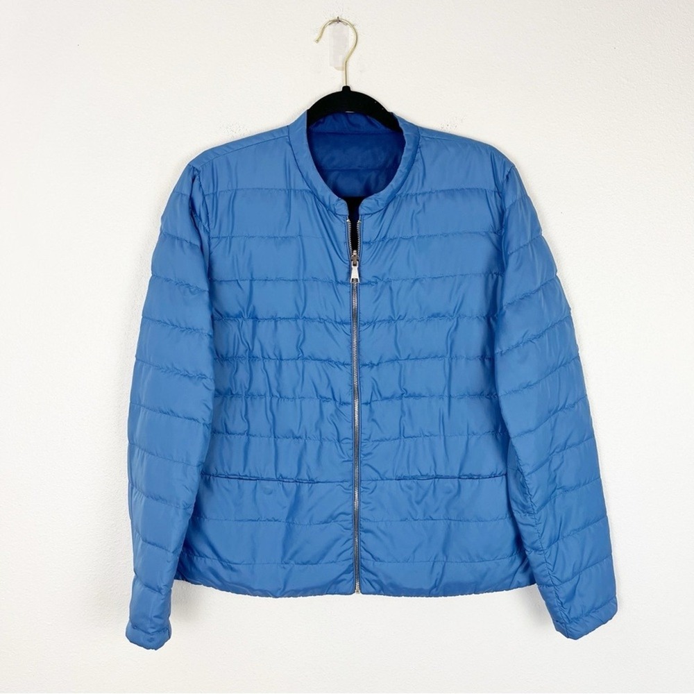 Massimo Dutti Reversible Lightweight Puffer Jacket Blue XL Activewear Outdoors - Picture 5 of 14